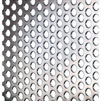 ALU Lochblech 1,0 mm, 99,5% hh Rundlochung 5-7, Format 1000 x 2000 mm