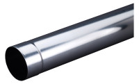 Alu Regenfallrohr geschweisst mit Muffe in Lg a 2 m, 100 mm/0,7 mm