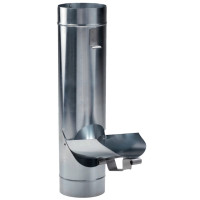 Alu Regenwasserklappe 80 mm, ohne Sieb, mit Riegel