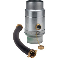 ALU Wassersammler 80 mm m.Schlauchset (Fassanschluss+33cm Schlauch 1"),