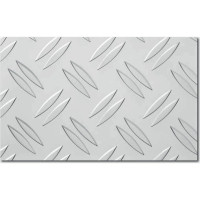 Aluminium Riffelblech "Duett"2,5/4,0 mm Format 1000x2000 mm, Gewicht a. 16 kg