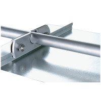 Aluminium-Schneefanglaschen passend fuer Rohre 1" mit Edelstahl-Schrauben