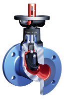 ARI-EURO-WEDI Kappenventil PN 6, DN 100, aus GG-25, Baulaenge F4 nach DIN 3202