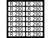 Aufkleber für Richtungspfeile brennbar R290 (1 Satz = 14 St.) brennbar