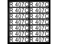 Aufkleber für Richtungspfeile R407C (1 Satz = 14 St.)