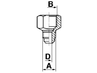 Aufschraubstutzen AS 3/4"x7/8"UNF