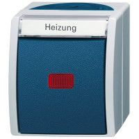 B+J Heizungs-Notschalter, 2-polig, mit Aufdruck und Glimmlampe, Nr. 2601-2