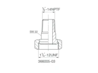 Bitzer Adapter f.Druckentlastungs-Ventil 1-1/4"x1/2'-14NPTF AG
