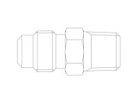 Castel Einschraubstutzen konisch 1/4" SAE x 1/4 NPT 140Bar