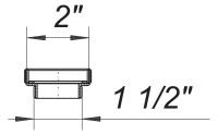 DALLMER Kunststoff-Reduzierstueck Nr.090423, 2" IG x 11/2" AG