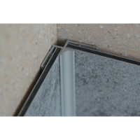 DECORWALL Inneneckprofil 90 Grad fuer 3 mm Platte, Laenge 3 m, verchromt
