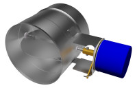 DIERMAYER Abgasklappen Typ MOK 110 mit Stellantrieb, 24 V