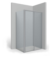 DRIVE 1.0 Seitenwand fuer Schiebetuer 90 x 200 cm, silber/ESG klar Antikalk