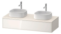DU Konsolen-WTU wandh. Zencha 550x1300x2 81mm Weiss/Weiss Supermatt 1 Ausz