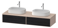 DU Konsolen-WTU wh. Zencha 550x1600x281m m Eiche Schwarz/Taupe Supermatt 2 Ausz.