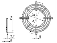 EBM Schutzgitter D=254mm 50971-2-4039
