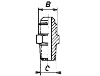 Einschraubstutzen konisch EK 7/8"UNFx3/4"NPT