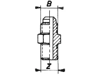 Einschraubstutzen zylindrisch EZ 7/16"UNFx1/4"R