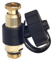 Entleerungsventil long-life 1/4", m. schwenkb. Schlauchanschluss 3/4"AG