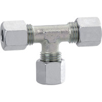 ERMETO-T-Verschraubung TL aus Stahl verz., nach DIN 2353, 10 mm