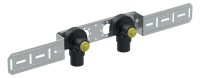 FLOWFIT Anschlusswinkel 90Gr vormont. ged.2-fach Rg+d2-Rp1/2 L:52mm,AD73/153mm