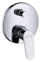 FOCUS Farbset fuer UP-Badebatterie, 1/2 mit integrierter Sicherungskombi,verchr.