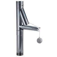 FRANKOMAT Zink Regenwasserklappe, selbstschliessend, Durchmesser 100 mm