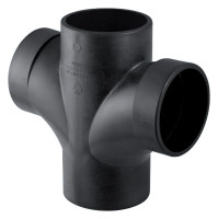 GEBERIT db20 Bogendoppelabzweig 88,5 Grad, Dim 90/90, Nr. 308.082.14.1