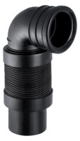 GEBERIT PE Wand-WC-Bogen 90 Grad Dim 90, hoehenverst., Nr. 241.521.00.1