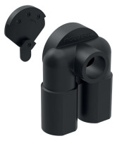 GEBERIT Schalldaemmset, 90 Grad, 1/2" zu Doppelanschlusswinkel, schwarz