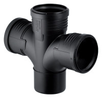 GEBERIT Silent-PP Bogendoppelabzweig 87,5 Grad,Dim 110/110/75,Nr.390.567.14.1