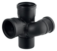 GEBERIT Silent-PP Schachtbogenabzweig 87,5 Grad, links m.Muffe,Dim 110/75/110