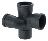 GEBERIT Silent-Pro Schachtbogenabzweig 87,5 Grad, d=110/110/75mm, rechts