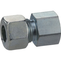 Gerade Aufschraubverschraubung GAI aus Stahl verz., nach DIN 2353, 1/2" x 10 mm