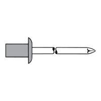 GESIPA-CAP Blindnieten, a 500 Stueck 3,2 x 8 mm, Ausf. Alu/Nirosta Standard