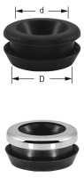Gummi-WC Spuelrohrverbinder, fuer Druck- spueler, schwarz, alter Einlauf 48mm