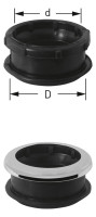 Gummi-WC Spuelrohrverbinder,fuer Spuel- kasten, weiss, Euro 55mm