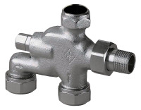 HEIMEIER EZ-Verteiler 1/2", absperrbar Nr. 3891-02, Rotguss vernickelt
