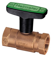 HEIMEIER GLOBO D-TW-Kugelhahn 1 1/4" Innengewinde, mit DIN-DVGW, Rotguss