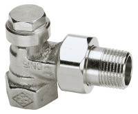 HEIMEIER REGULUX-HK-Rueckl.verschraubung EARE 15 1/2",m.Entl.,E-Form,rotg.vernick