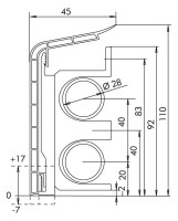 HZ-Schellen SCH 2450, (nachtraegl.Anbau) Befestigung an Rohren bis 28 mm, Nr.2450
