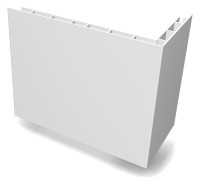 HZ-Steigstrangprofil STP L 100-200 Nr. 6380, aus Kunststoff, weiss, Lg.3m
