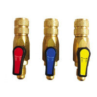JAVAC Satz mit 3 Kugelventilen 1/4" SAE