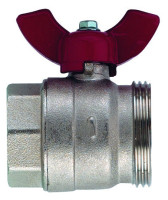 KERMI xnet Einzel-Kugelhahn BL 70 mm, 1" AG x 1" IG, vernickelt