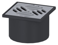 KESSEL-Aufsatzstueck Schlitzrost V2A, 120x120, K3