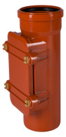 KG-Reinigungsrohr aus PVC DN 100 mit eckiger Reinigungsoeffnung