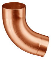Kupfer Ablaufrohrbogen 72 Grad 80 mm