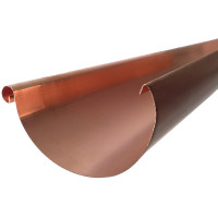 Kupfer Dachrinne halbrund in Lg. a 3 m 10-teilig 0,6 mm