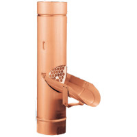 Kupfer Regenwasserklappe 100 mm, mit Sieb