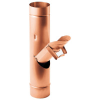 Kupfer Regenwasserklappe 100 mm, ohne Sieb